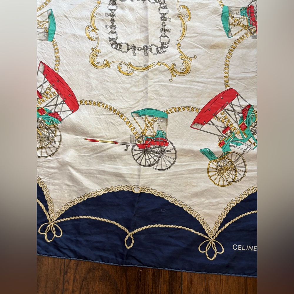 CELEINE Vintage Silk Scarf - Picture 3 of 13